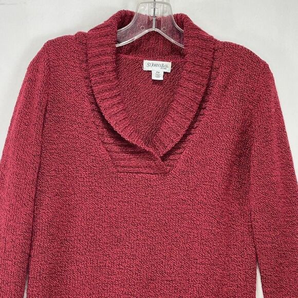 St Johns Bay Women Shawl Sweater Size MP Red Long Sleeves Casual - Picture 15 of 15